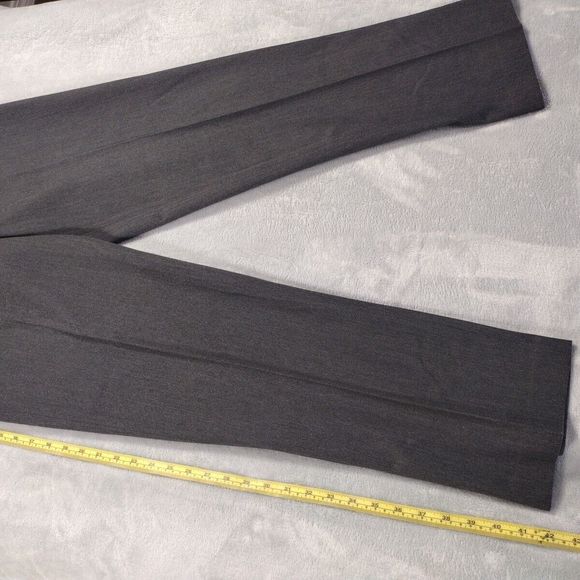 Trousers Dress Pants Stretch Wide Careers Grey Side Zipper Size 10 Talbots - Picture 9 of 11